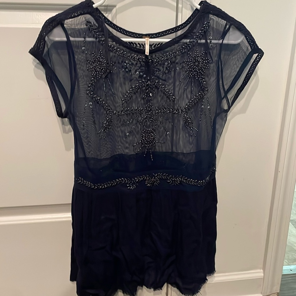 Free People Beaded Top